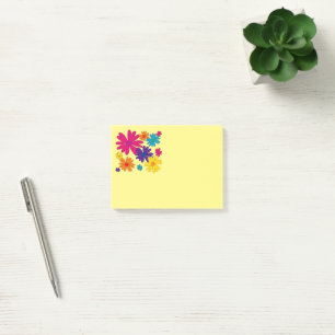 Een bloembed van melkbloemen post-it® notes