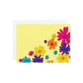 Een bloembed van melkbloemen programmakaart