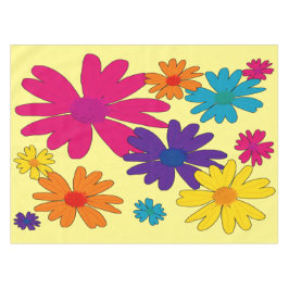 Een bloembed van melkbloemen tafelkleed