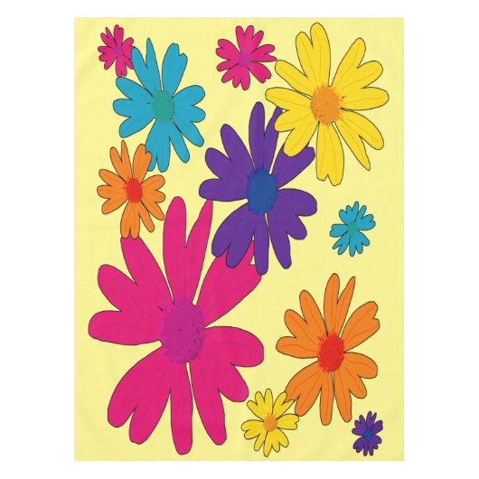 Een bloembed van melkbloemen tafelkleed (Voorkant)