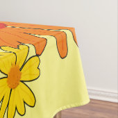 Een bloembed van melkbloemen tafelkleed (Voorbeeld)