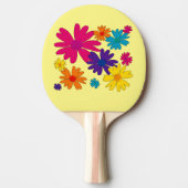 Een bloembed van melkbloemen tafeltennisbatje (Voorkant)