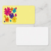 Een bloembed van melkbloemen visitekaartje (Voorkant / Achterkant)