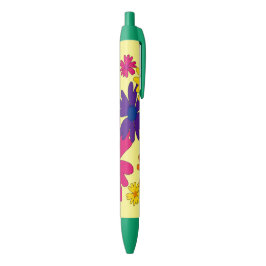 Een bloembed van melkbloemen zwarte inkt pen