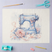 Een Bloemen Naaimachine Serie Ontwerp #10 Tissuepapier (Craft)