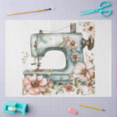 Een Bloemen Naaimachine Serie Ontwerp #12 Tissuepapier (Craft)
