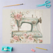 Een Bloemen Naaimachine Serie Ontwerp #13 Tissuepapier (Craft)