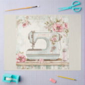 Een Bloemen Naaimachine Serie Ontwerp #14 Tissuepapier (Craft)