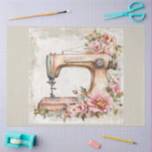 Een Bloemen Naaimachine Serie Ontwerp #17 Tissuepapier (Craft)