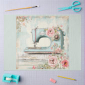 Een Bloemen Naaimachine Serie Ontwerp #19 Tissuepapier (Craft)