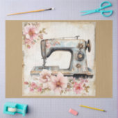 Een Bloemen Naaimachine Serie Ontwerp #20 Tissuepapier (Craft)