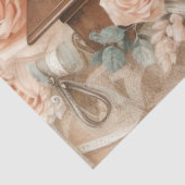 Een Bloemen Naaimachine Serie Ontwerp #3 Tissuepapier (Detail)