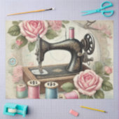 Een Bloemen Naaimachine Serie Ontwerp #6 Tissuepapier (Craft)
