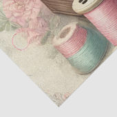 Een Bloemen Naaimachine Serie Ontwerp #6 Tissuepapier (Detail)