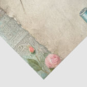 Een Bloemen Naaimachine Serie Ontwerp #8 Tissuepapier (Detail)