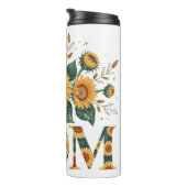 Een Bloemen Zonnebloem Moeder Groet Thermosbeker (Geroteerd rechts)