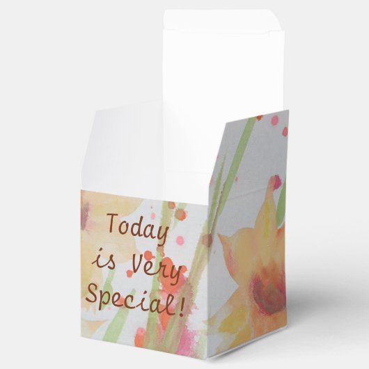 Een  bloemengunst box bedankdoosjes (Geopend)