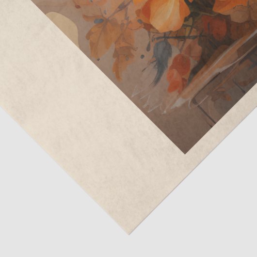 Een bloemenhoogland Koe serie ontwerp 3 Tissuepapier (Detail)