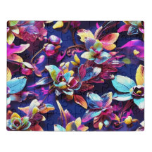 Een bloemenlegpuzzel in levendige kleuren.