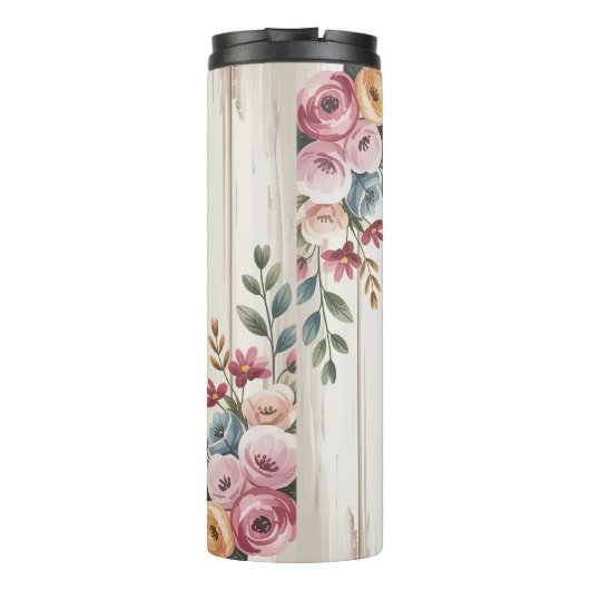 Een bloemenmam groet thermosbeker (Achterkant)