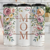 Een bloemenmam teken met Rozen Thermosbeker