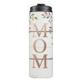 Een bloemenmam teken met Rozen Thermosbeker (Voorkant)