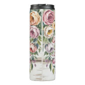 Een bloemenmam teken met Rozen Thermosbeker (Achterkant)