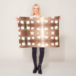 Een bloemenprint fleece deken