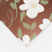Een bloemenprint fleece deken (Hoek)