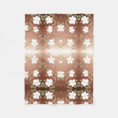 Een  bloemenprint fleece deken (Voorkant)
