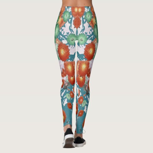 Een bloemenspel "Ratti_Creative_Arts" Leggings (Achterkant)