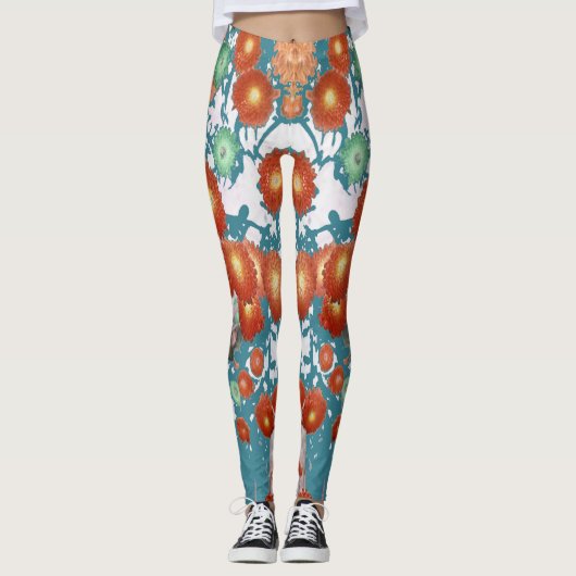 Een  bloemenspel "Ratti_Creative_Arts" Leggings (Voorkant)
