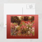 Een bloementuin van Louis Aston Knight Briefkaart (Voorkant / Achterkant)