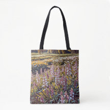 Een bloemenveld - Canvas tas