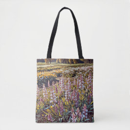 Een bloemenveld - Canvas tas
