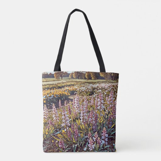 Een bloemenveld - Canvas tas (Achterkant)