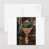 Een bloemetje feestdagenkaart (Voorkant / Achterkant)