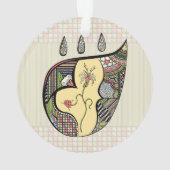 Een bloemetje in acryl Ornament (achterkant)