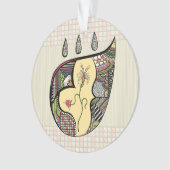 Een bloemetje in acryl Ornament (voorkant)