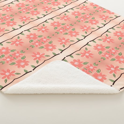 Een bloemige deken in perzik en inktzwart (3/4)