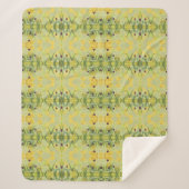 Een bloemige deken met groen en geel (Voorkant)