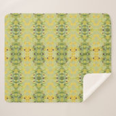 Een bloemige deken met groen en geel (Voorkant (horizontaal))