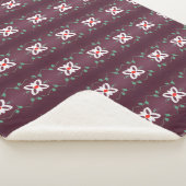 Een bloemige deken met rood en pruim (3/4)