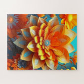 Een bloemige illustratie voor kinderen legpuzzel (Horizontaal)