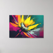 Een Bloemige Odyssee – Expressieve Bloei in Bewegi Canvas Afdruk (Voorkant)