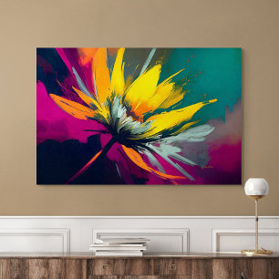 Een bloemige odyssee – Expressieve bloei in bewegi Poster
