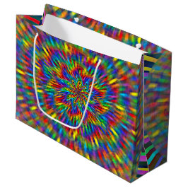 Een Bloemige Tie Dye Large Cadeautasje