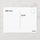 Een bloemmotief met een roze achtergrond briefkaart (Achterkant)