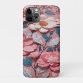 Een bloemmotief met een roze achtergrond Case-Mate iPhone case (Achterkant)