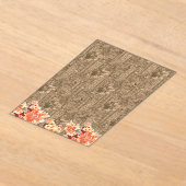 Een  bloemmotief met ingewikkeld bruin desi acryl uitnodigingen (Laagn)